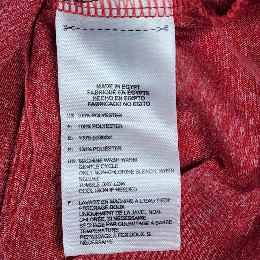 Adidas Polo Shirt Mens XL Red Heathered Short Sleeve Athletic Excellent - Picture 7 of 11